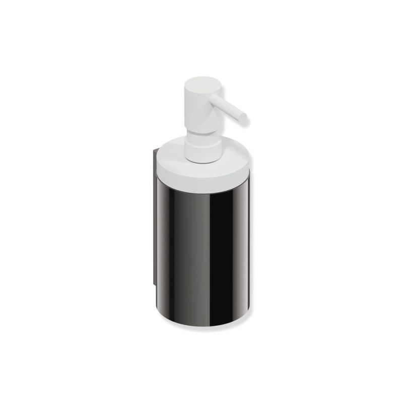 HEWI Metallics Soap Dispenser With Holder - Glossy Black Chrome